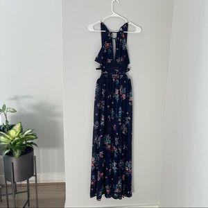 Express maxi blue flowery dress